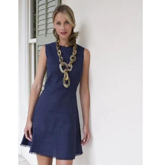 Tuckernuck | Dresses | Tuckernuck Sail To Sable Cotton Linen Blend Navy Blue  Mini Dress Size 4 Womens | Poshmark